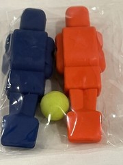 Table Top Soccer Kit Mobile Pencil Topper Play Anywhere Red and Blue Player