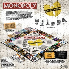 Wu Tang Clan MONOPOLY Board Game Cream (C.R.E.A.M. Edition) New Sealed