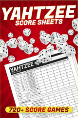 Score Pads for Yahtzee : Large Print 6X9 Yahtzee Score Sheets 720+ Games for Sco
