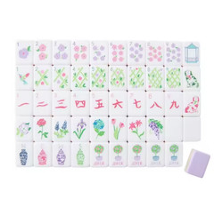 Luxury American Mahjong Set 160 Engraved Acrylic Tiles Light Purple Taylor