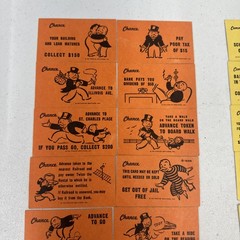 Vintage Monopoly 1961 Complete Set of 32 Community Chest & Chance Cards EUC
