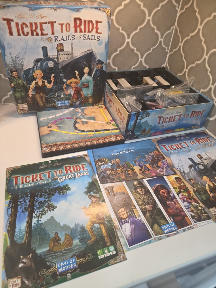 Days of Wonder Ticket To Ride Rails & Sails Board Game Complete
