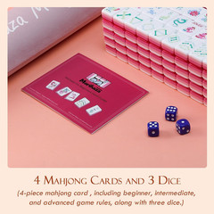 Dogs and Cats Themed Mahjong Tile Set – 160 Acrylic Engraved Tiles & American Ma