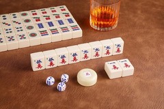 Chinese Mahjong Game Set 1.5″ X-Large 144 Numbered White Ivory Color Melamine…