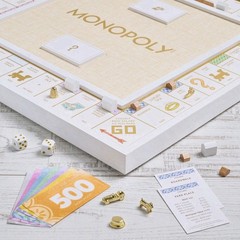 Mark & Graham Wood Monopoly Game Set Luxury Wooden Board Family Night Gift New