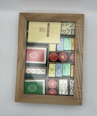 Vintage Dal Negro Italian luxury Gaming Set|Walnut Wood Case | Unopened Decks