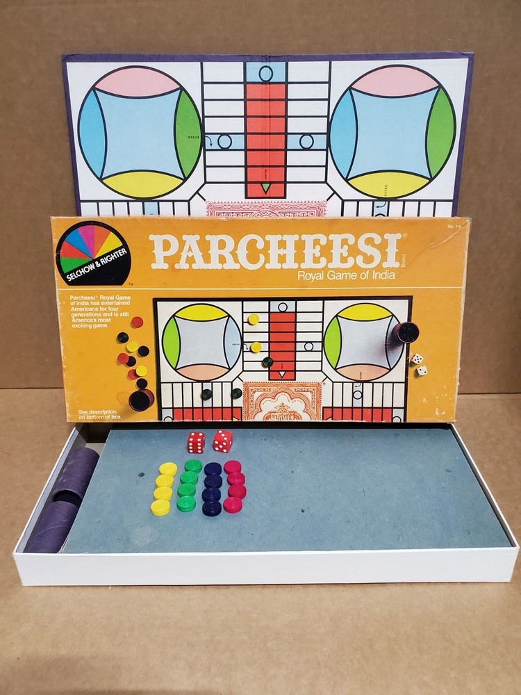 Parcheesi 1982 Vintage Royal Game of India Selchow & Righter Complete