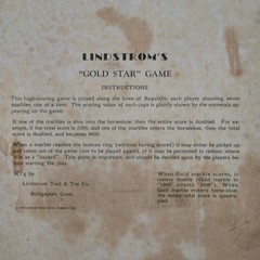 1934 Lindstrom’s Gold Star Marble Table Top Bagatelle Pinball Game