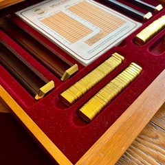 Scrabble Franklin Mint 1990 Collector’s Edition 24K Gold Plated Tiles Wood EUC