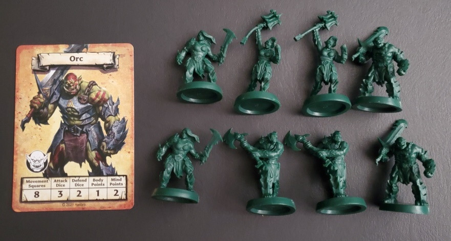 HeroQuest Lot of 6 Orcs 28mm Fantasy Miniatures Dungeons and Dragons