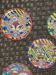 Lot Of 5 Rare Mega Tazos Pogs Mexico ¡MUCHA LUCHA! BIGER SIZE Metal