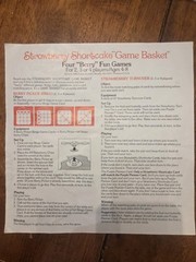 Vintage 1981 Stawberry Shortcake Game Basket Four “Berry” Fun Games Parker Bros