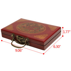 Vintage Chinese Mahjong Set Traditional 144 Tiles Mah-Jong Game Set W/ Case Box