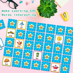 Memory Game, CVC Word Games Kindergarten,Memory Games for Kids Ages 4-8,Matching
