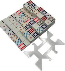 University Games, ChickenFoot Double 9 Color Dot Professional Size Dominoes f…