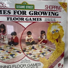 Vtge NEW 1987 Sesame Street Preschool Games for Growing Shopping Floor Games