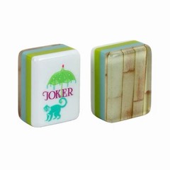 NEW! Vibrant Bamboo Grain Acrylic 4-Layer American Mahjong Tile Set 160 Tiles