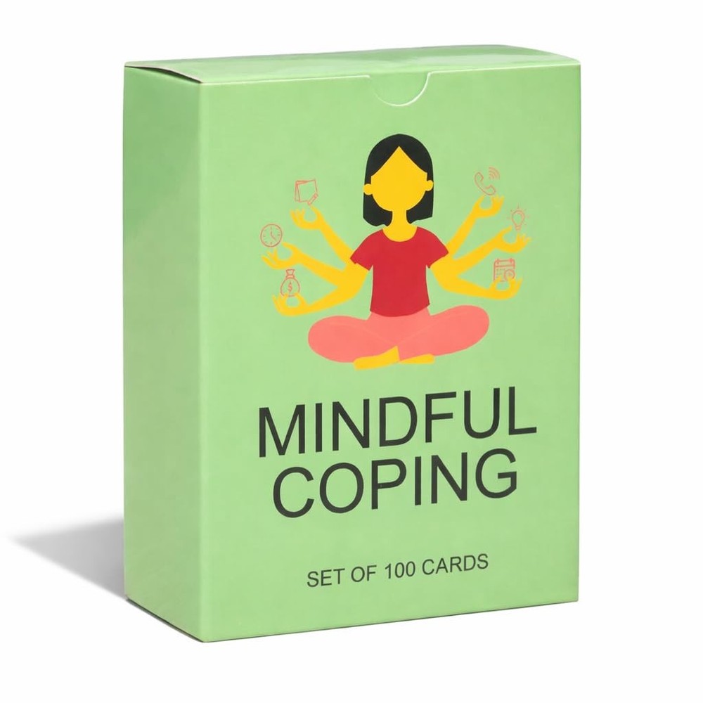 100 Mindful Coping Activity Cards – Self-Care & Stress Management Prompts for…