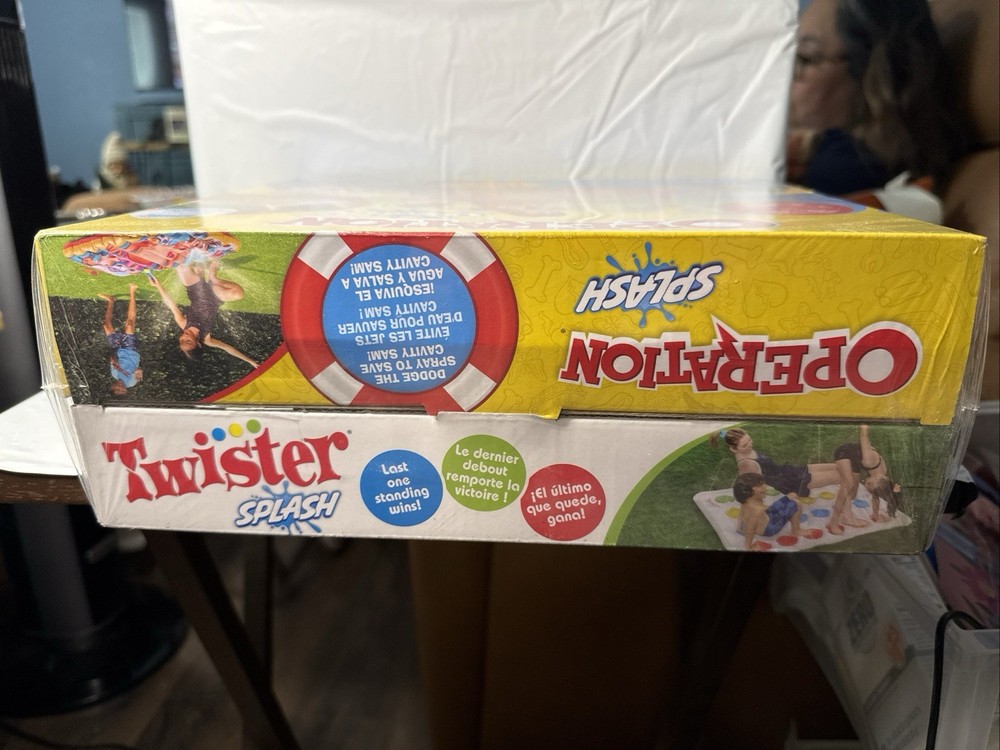 Hasbro Twister & Operation Splash Games Family Bundle Multicolor Outdoor NWT