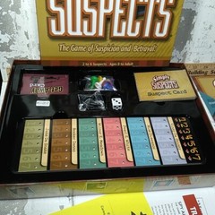 Simply Suspects The Game of Suspicion and Betrayal Board Game – Open Box
