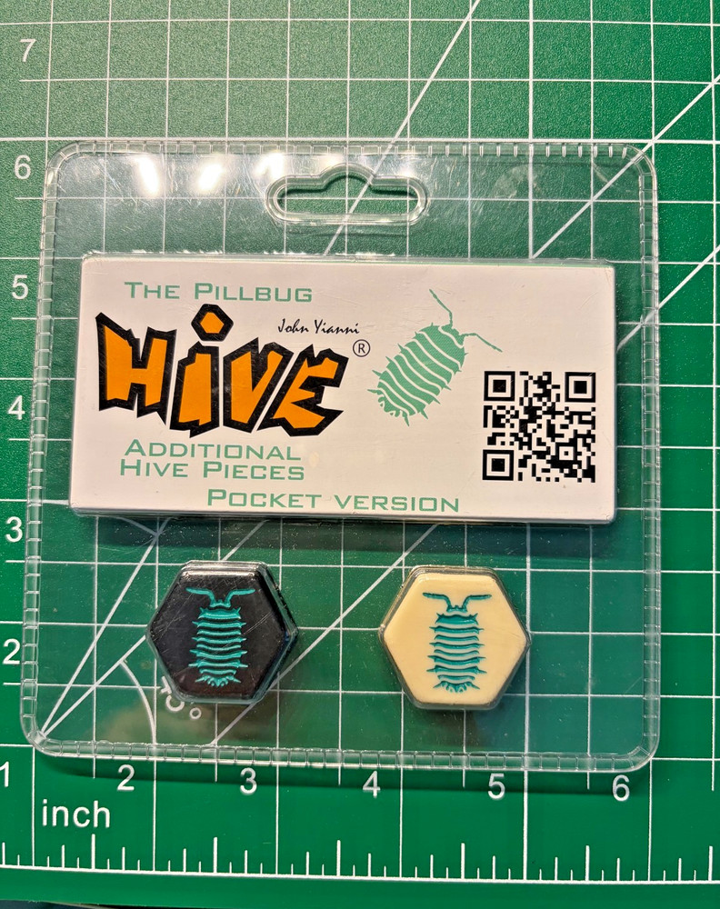 Hive Standard Size The Pillbug Expansion Adds 2 Pieces Gen 42 Tile Game – New