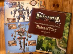 Heavy Steam Strategy Steampunk game Greenbrier Games with both expansions