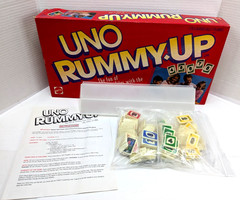 Vintage 1993 Mattel UNO RUMMY UP Tile Game Complete with Stands and Instructions