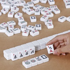 American Mahjong Set 166 Tiles 4 Colors Pushers/Racks Mah Jongg Set W/Soft Bag