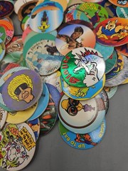 Vintage POGS Lot Of Over 320 Pieces W/ Slammers 90s Bart Jurassic Rangers Poison