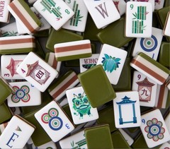 new high-end Green American Mahjong Tiles set