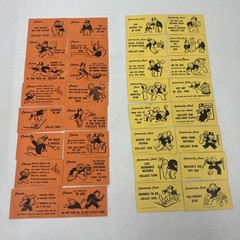 Vintage Monopoly 1961 Complete Set of 32 Community Chest & Chance Cards EUC