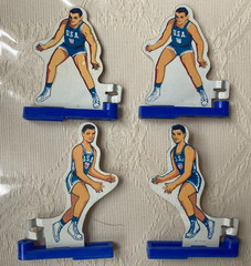 Vintage 1960s Eagle Coleco National Basketball Game USA Team Players w/ Bases