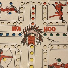 2 Vintage Creative Ideas Designs Inc. WA HOO Marble Checker Game, Texas Made