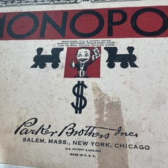 Monopoly White Box Set by Parker Brothers INC 1946, 2-8 players of ages 8-adult