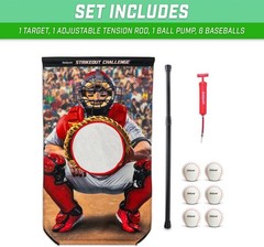 Gosports Strikeout Challenge Indoor Baseball Toss Game – Doorway Fun for All