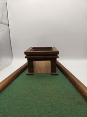 MCM Vintage Dante American Walnut Poker Dice Game Board Made in USA with Rules