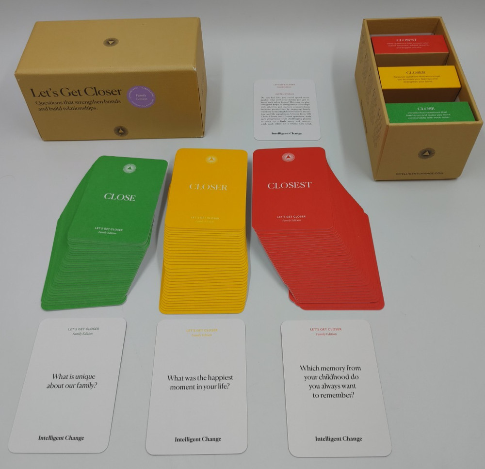 Let’s Get Closer Card Game Family Edition Conversation Cards Intelligent Change