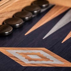 Manopoulos Premium Handcrafted American Walnut with Black Oak Backgammon Set