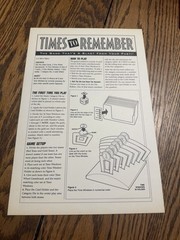 Times to Remember The Game That’s A Blast From Your Past 1991 Complete In Box