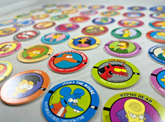 The Simpsons POGS 1994 SkyCaps Bongo Complete 50 Character Set NEAR MINT