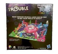Hasbro Trouble Trolls World Tour Board Game Pop-O-Matic Dice Roller Ages 5+