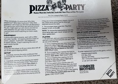 Vintage Pizza Party Board Game Parker Brothers 1987 (missing one red switch pc)