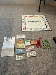 1946 Parker Brothers Monopoly Game and Board – See Description