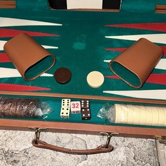 Vintage Backgammon 24×19” Tournament Folding Board Game Professional