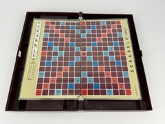 Vintage 1990 Scrabble Deluxe Travel Edition Hard Plastic Folding Case Game
