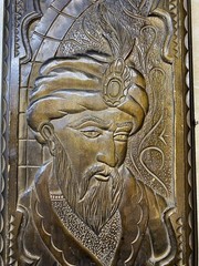 VINTAGE Soviet Hand Carved WOOD BACKGAMMON Board Game USSR Arab Sheikh Design