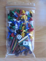 Various game playing Pieces over 100 pieces
