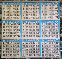 9 On 5 Up Standard Color Collation Bingo Paper Cards 50 Books American Games