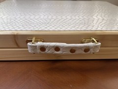 Stunning Handmade Backgammon Real Pine Wood board w/ metal checkers