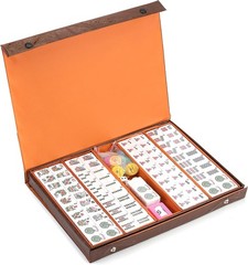 Authentic American Mahjong Game Set with 166 Standard Rule Tiles & Carrying Case